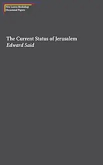 The Current Status of Jerusalem